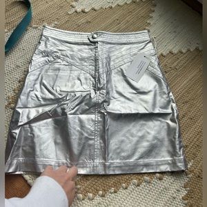 Revolve sample metallic skirt